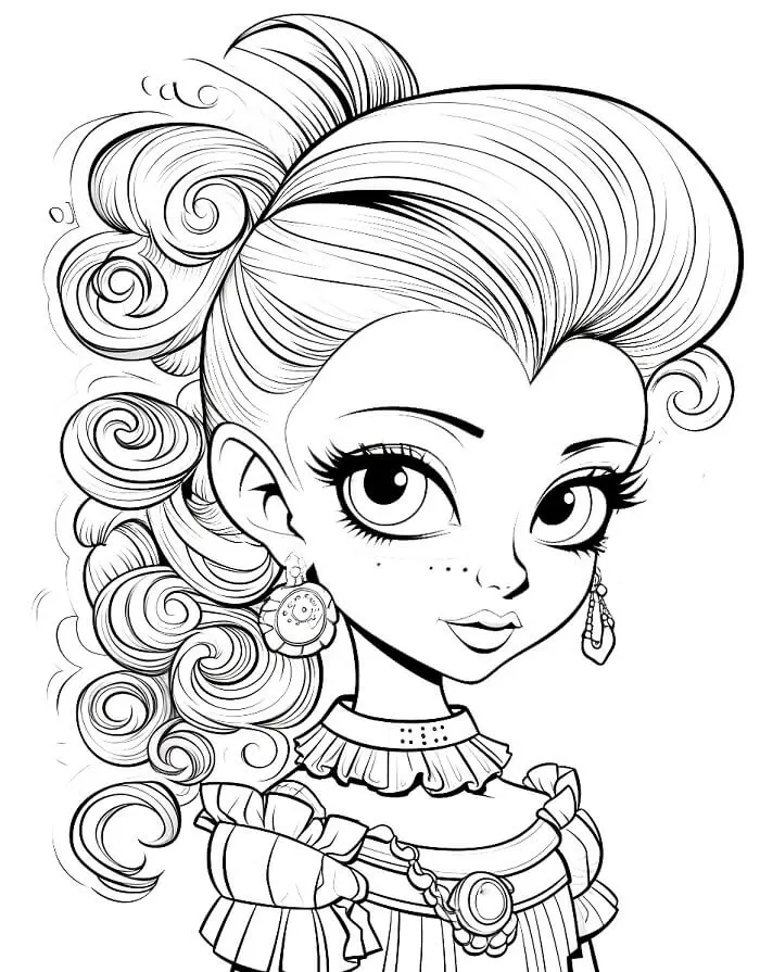 Fise de colorat cu Imprimabile Monster High