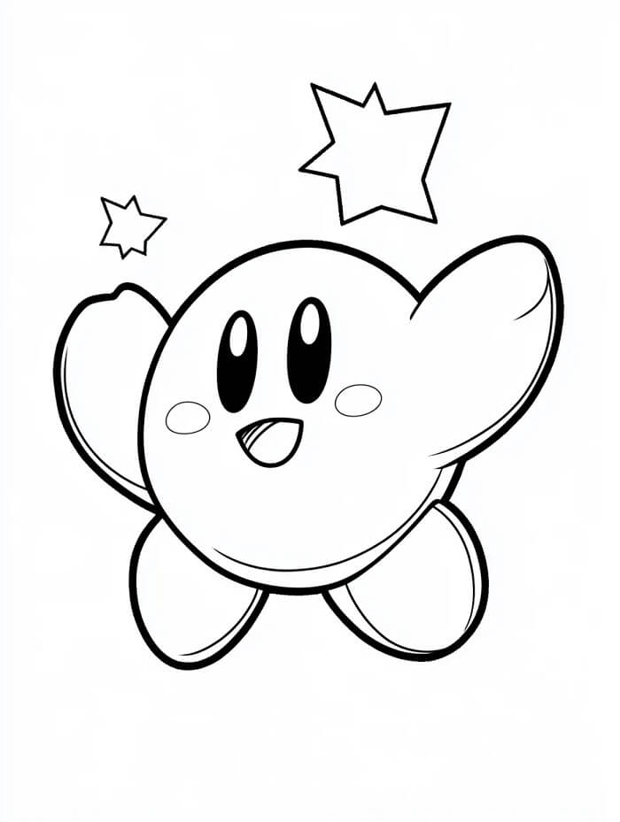 Fise de colorat cu Kirby de colorat p30