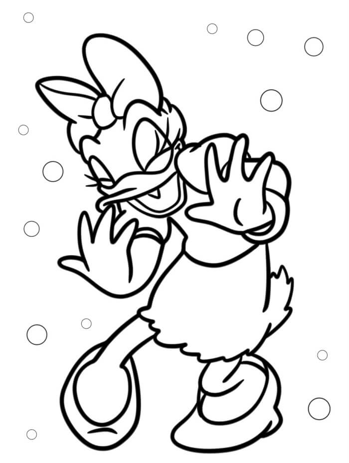 Fise de colorat cu Minunata Daisy Duck