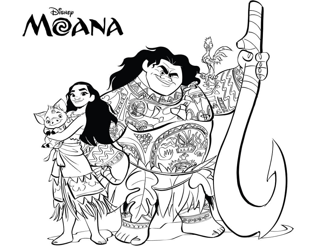 Moana de colorat p19