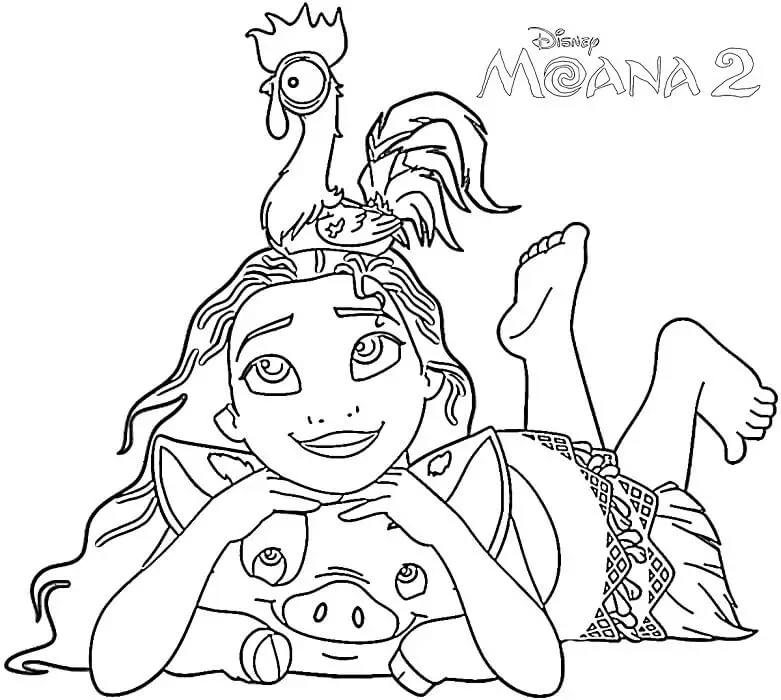 Fise de colorat cu Moana de colorat p41