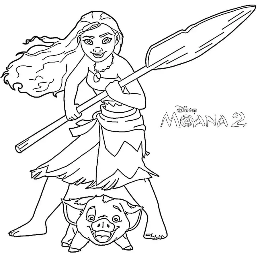 Fise de colorat cu Moana de colorat p42