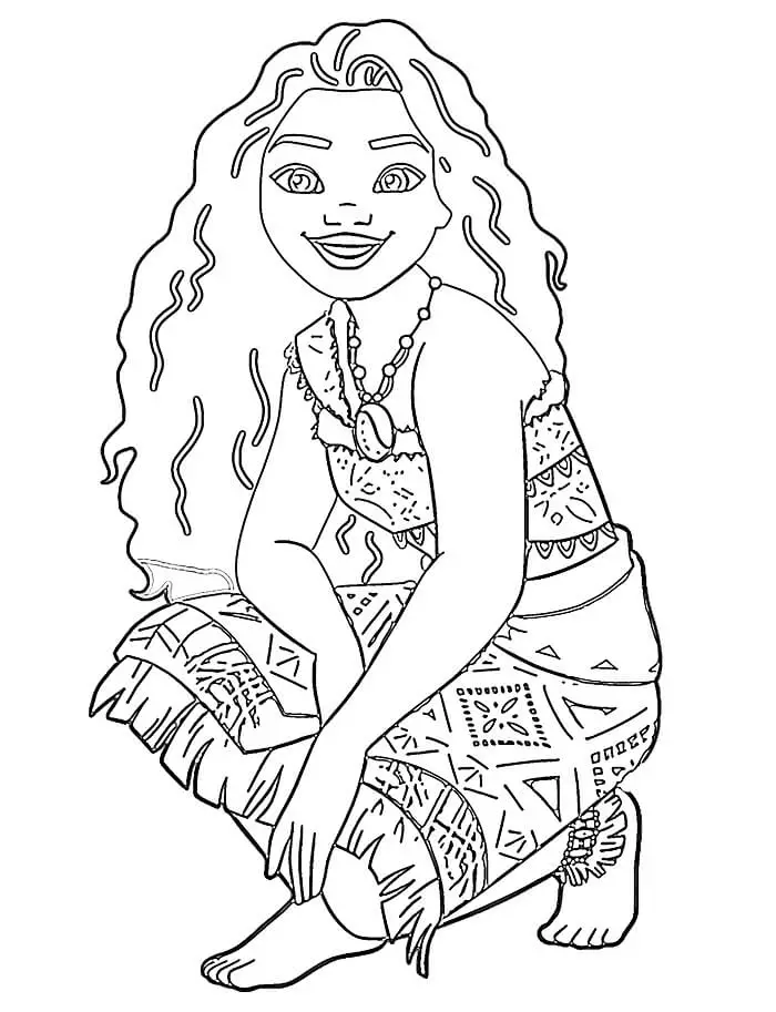 Fise de colorat cu Moana de colorat p46