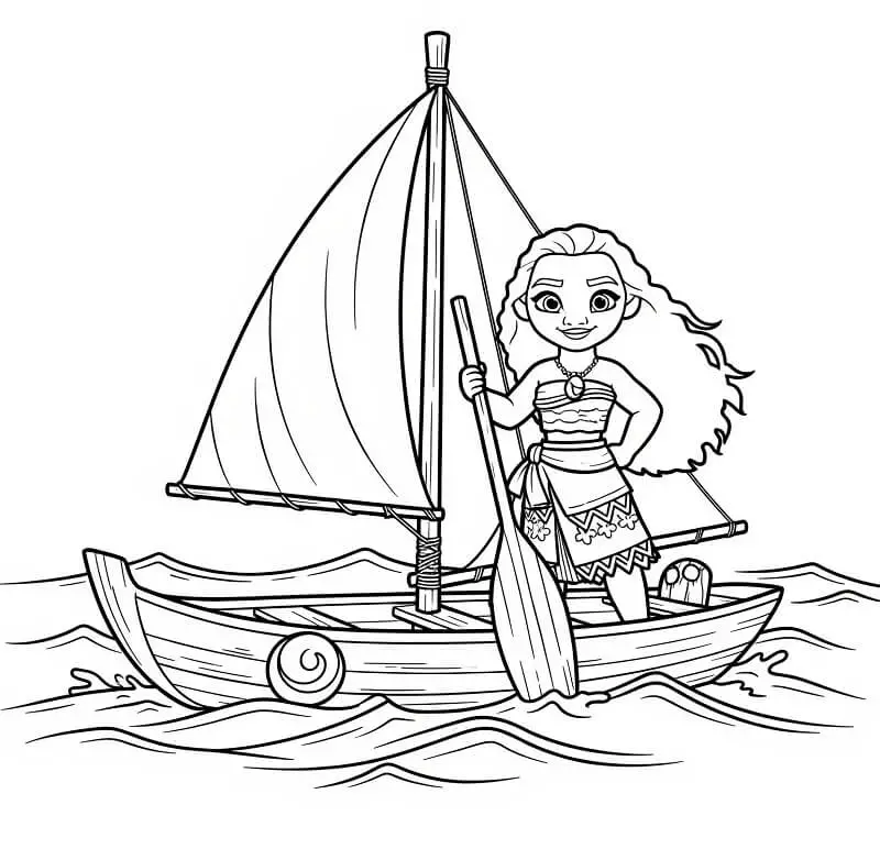 Fise de colorat cu Moana de colorat p48