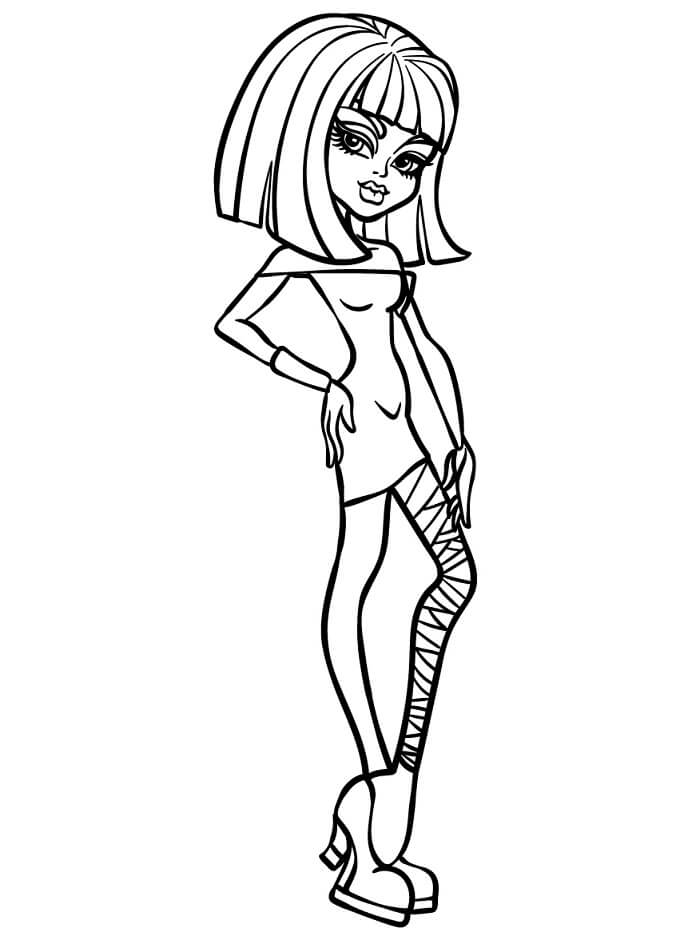 Fise de colorat cu Monster High Pentru Copii
