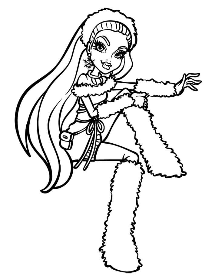 Fise de colorat cu Monster High minunată