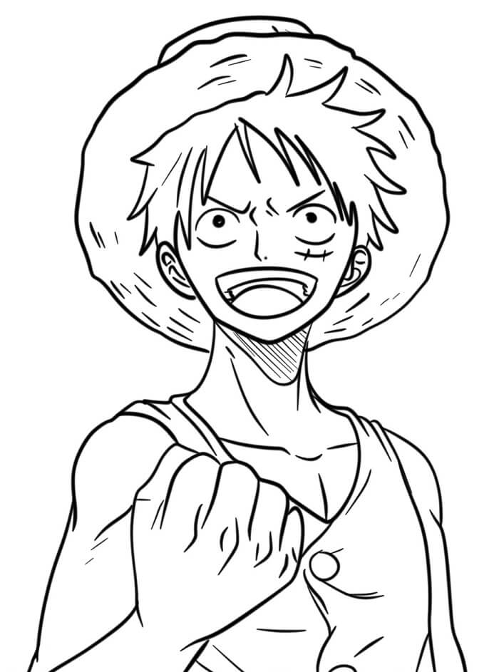 Fise de Colorat cu One Piece Imprimabile Pentru Copii