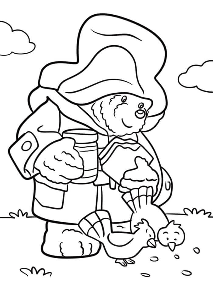 Fise de colorat cu Paddington Imprimabile Gratuite Pentru Copii