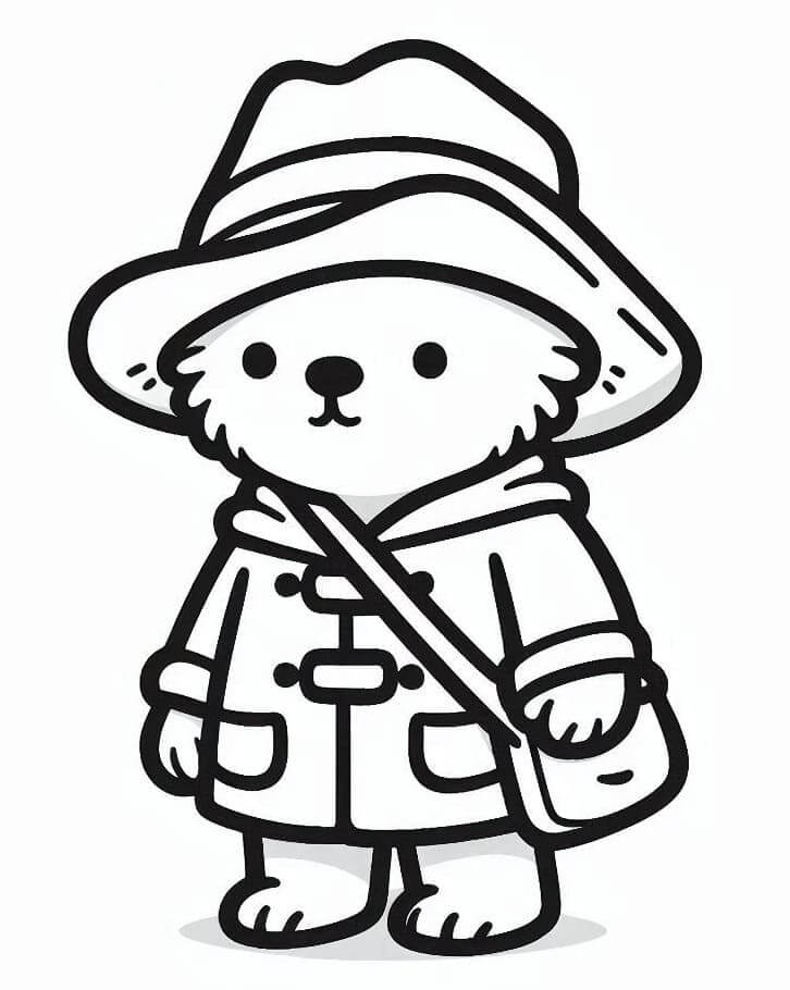 Fise de colorat cu Paddington Imprimabile Pentru Copii