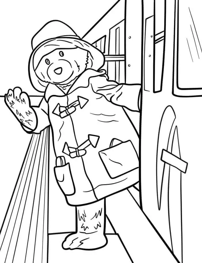Fise de colorat cu Paddington prietenos