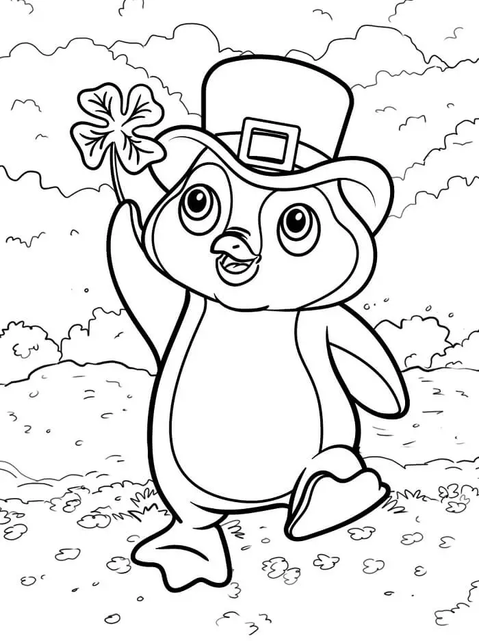 Fise de colorat cu Pinguin de colorat p03