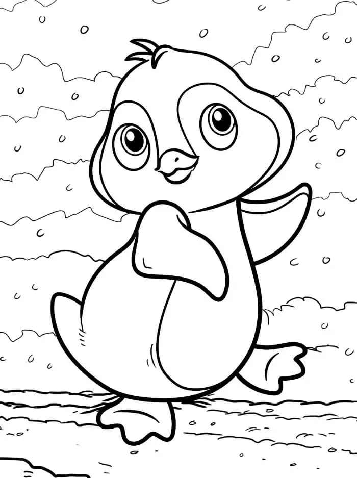 Fise de colorat cu Pinguin de colorat p04