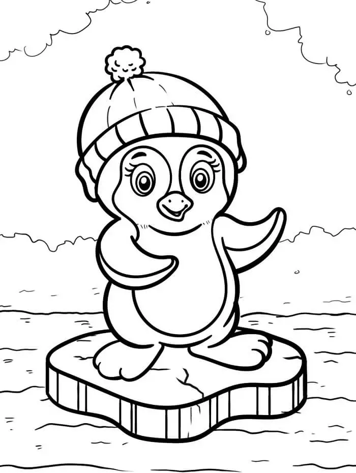 Fise de colorat cu Pinguin de colorat p06