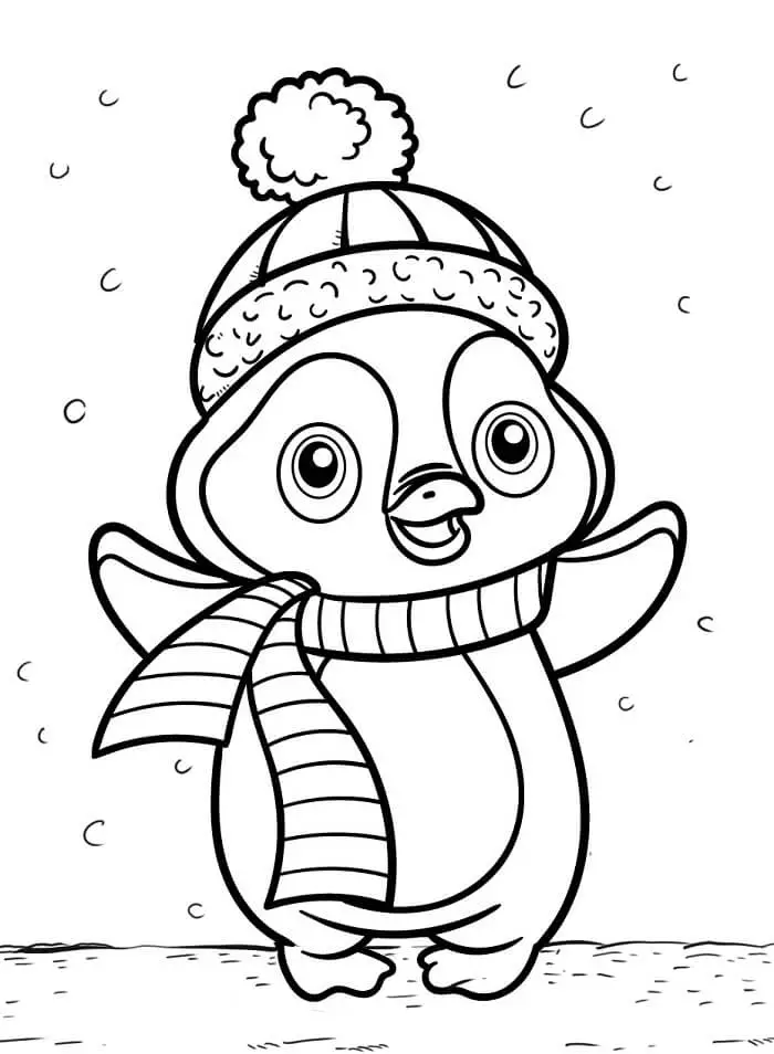 Fise de colorat cu Pinguin de colorat p08