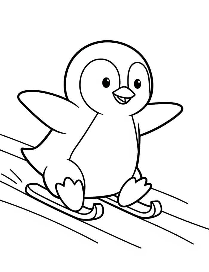 Fise de colorat cu Pinguin de colorat p11