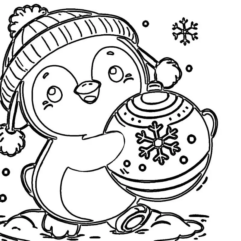 Fise de colorat cu Pinguin de colorat p15