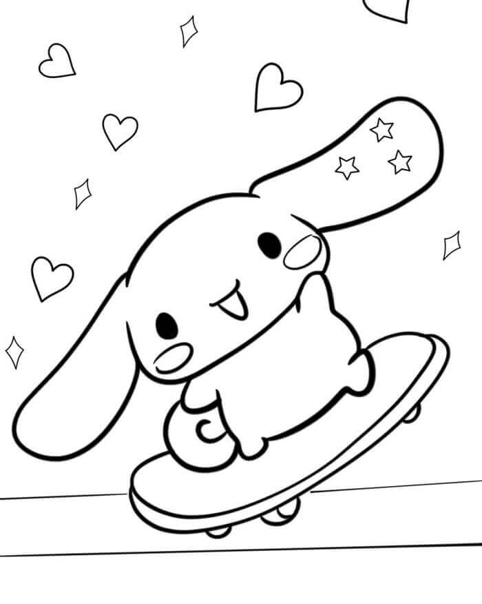 Fise de colorat cu Sanrio Cinnamoroll