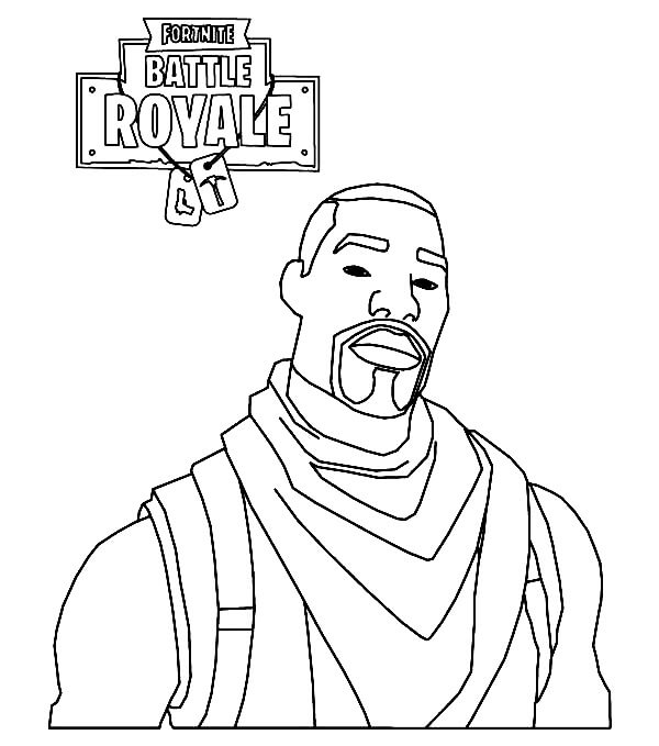 Fise de colorat cu Scout Fortnite