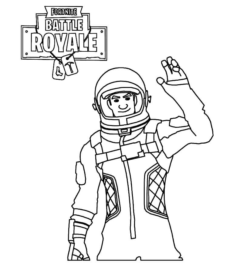 Fise de colorat cu SpaceMan Fortnite