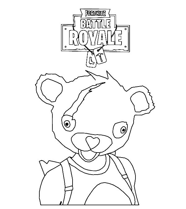 Fise de colorat cu Team Leader Fortnite