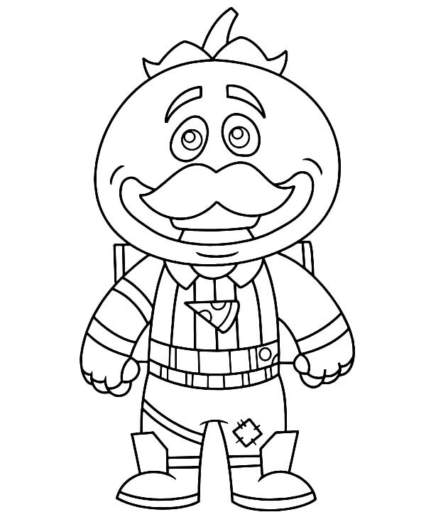 Fise de colorat cu Tomatohead Fortnite