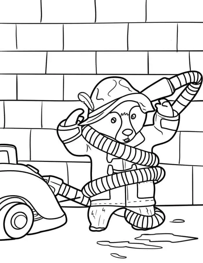 Fise de colorat cu Ursul Paddington