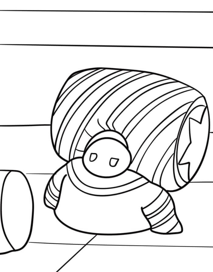 Fise de colorat cu Fall Guys Adorabil