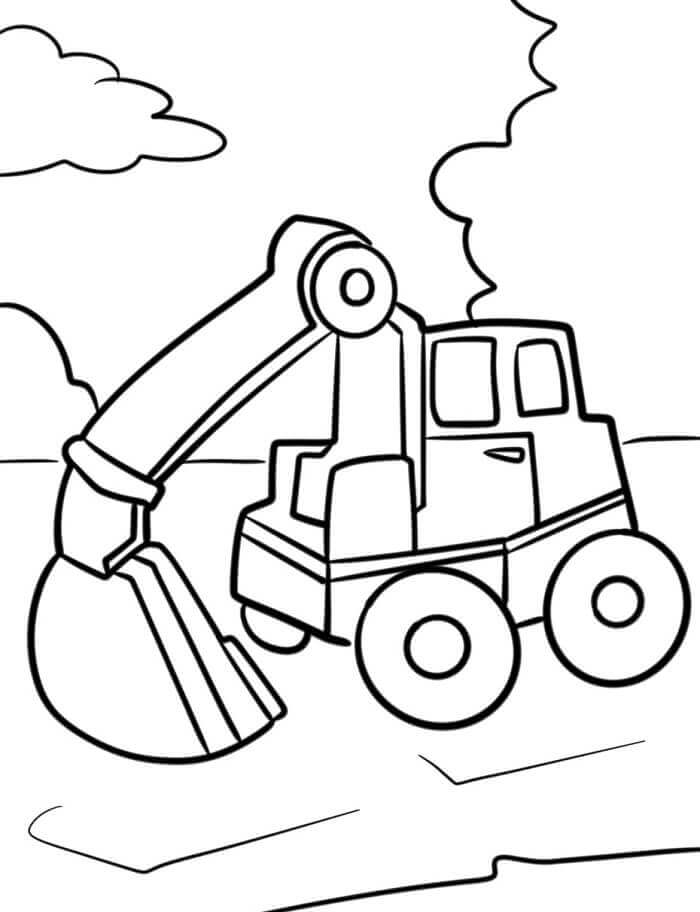 Fise de Colorat cu Gratuite Excavator