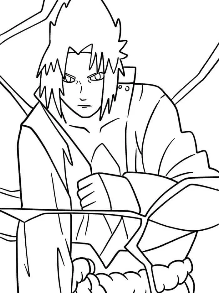 Fise de colorat cu Imprimabile Sasuke
