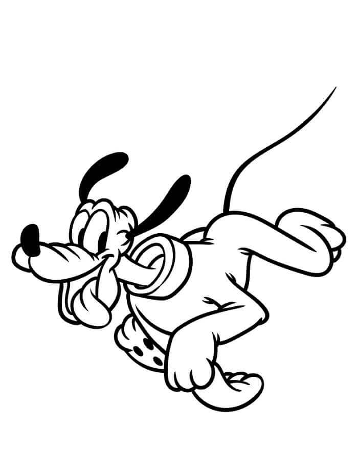 Fise de Colorat cu Pluto Disney