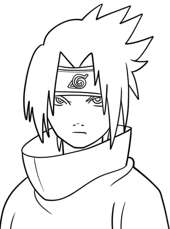 Fise de colorat cu Sasuke Imprimabile