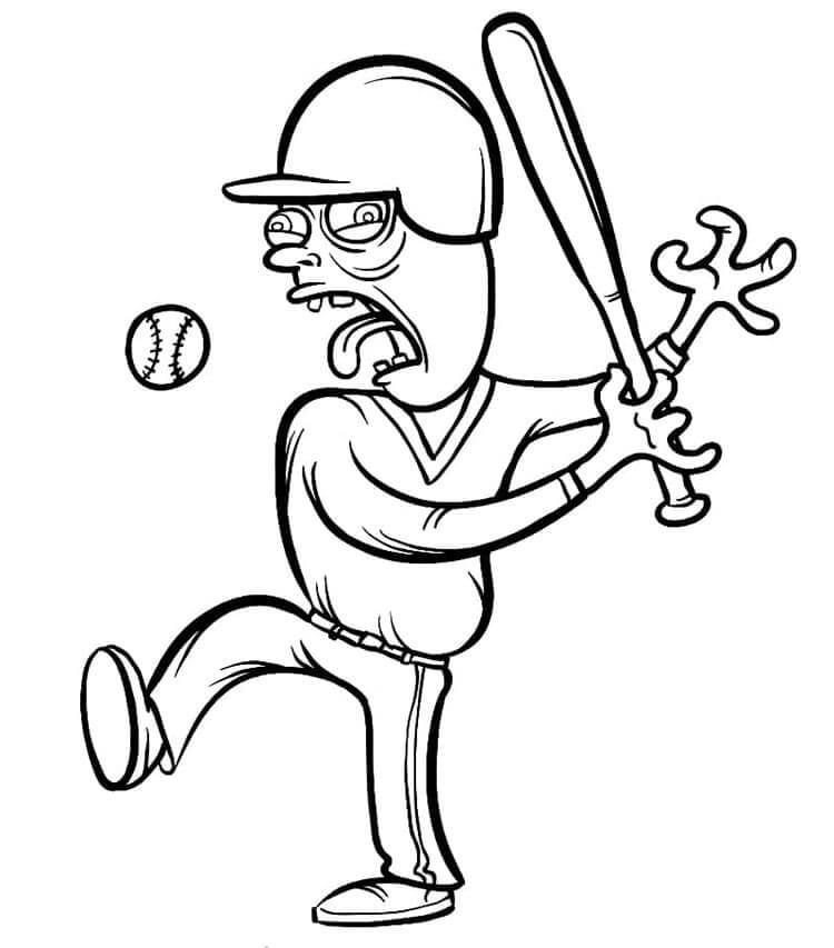 Fise de Colorat cu Baseball Imprimabile Gratuite Pentru Copii