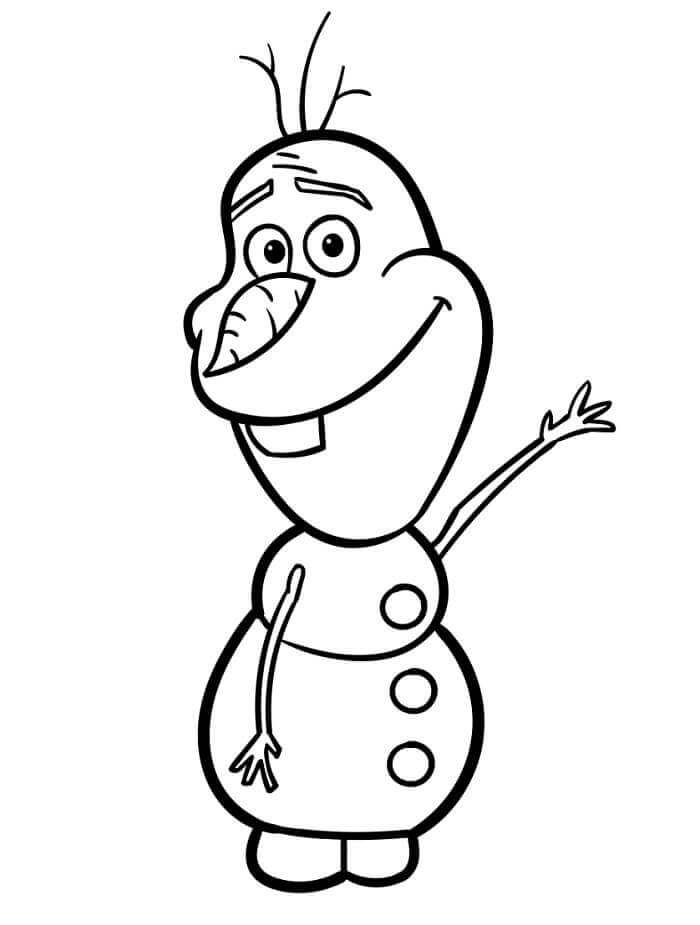 Fise de Colorat cu Disney Olaf