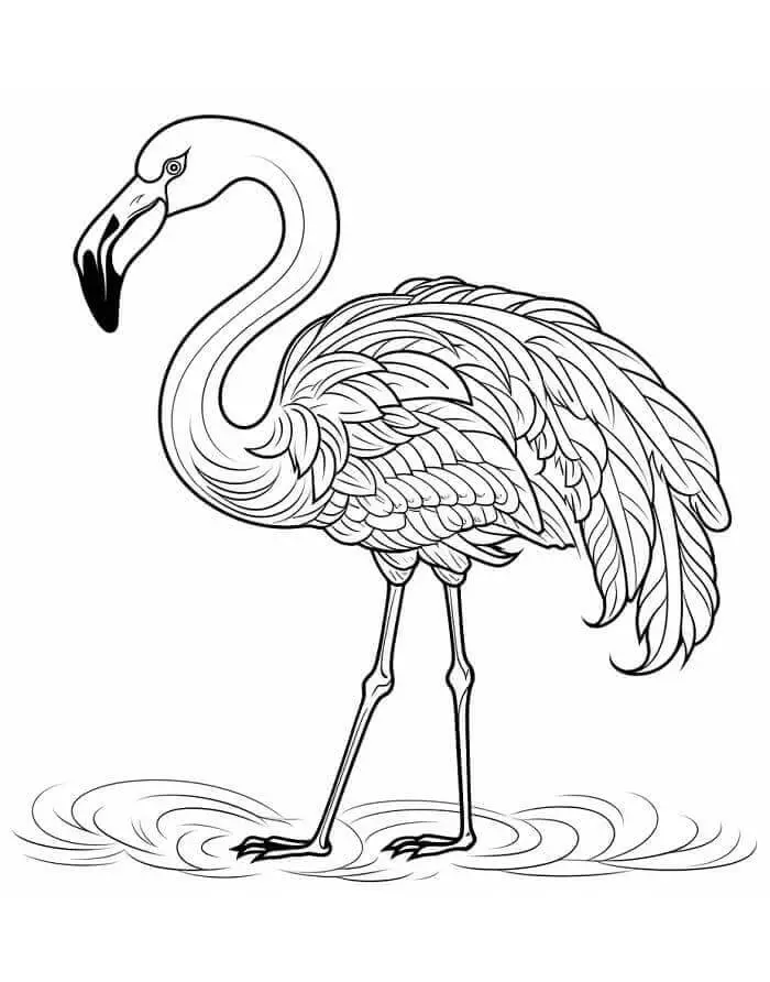 Fise de Colorat cu Flamingo Imprimabile Gratuite Pentru Copii