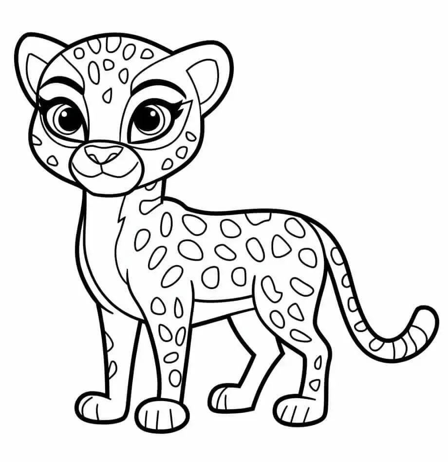 Fise de Colorat cu Ghepard minunat