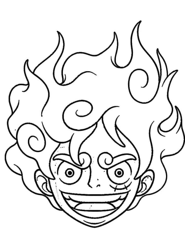 Fise de Colorat cu Luffy Gear 5