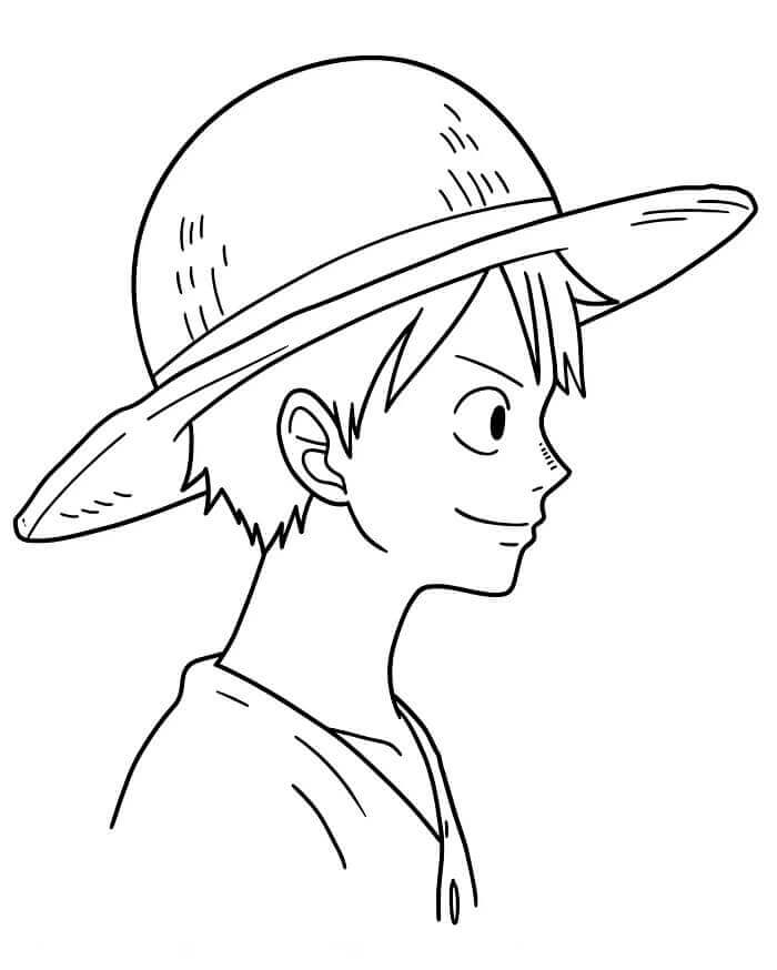 Fise de Colorat cu Luffy One Piece