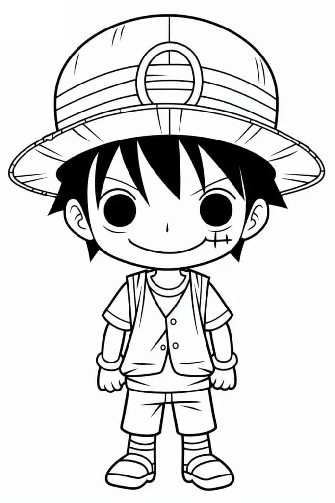 Luffy de colorat p11