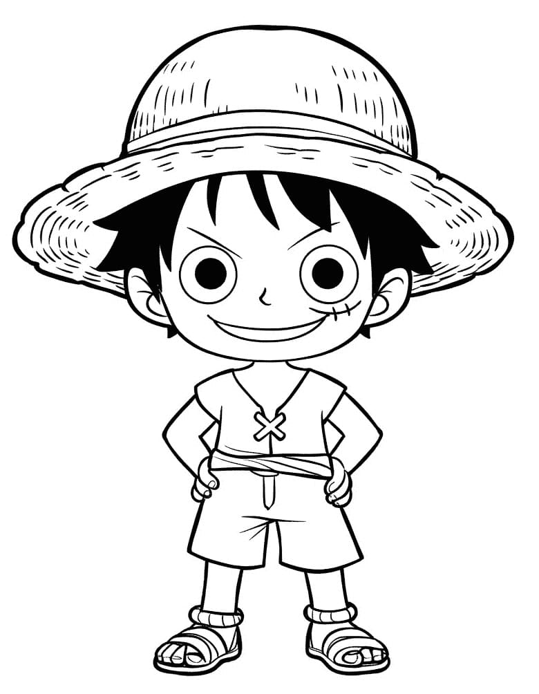 Luffy de colorat p16