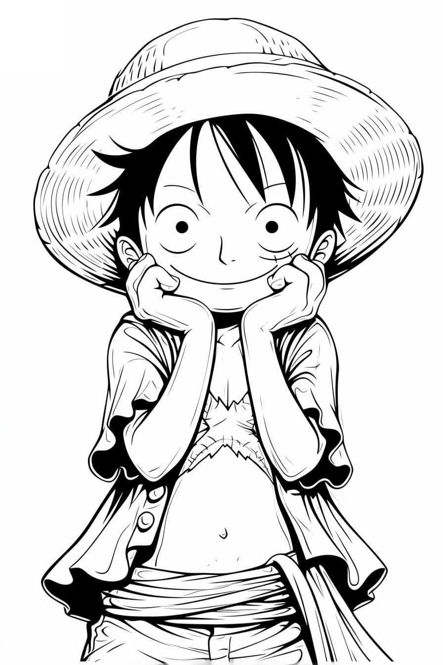 Luffy de colorat p20