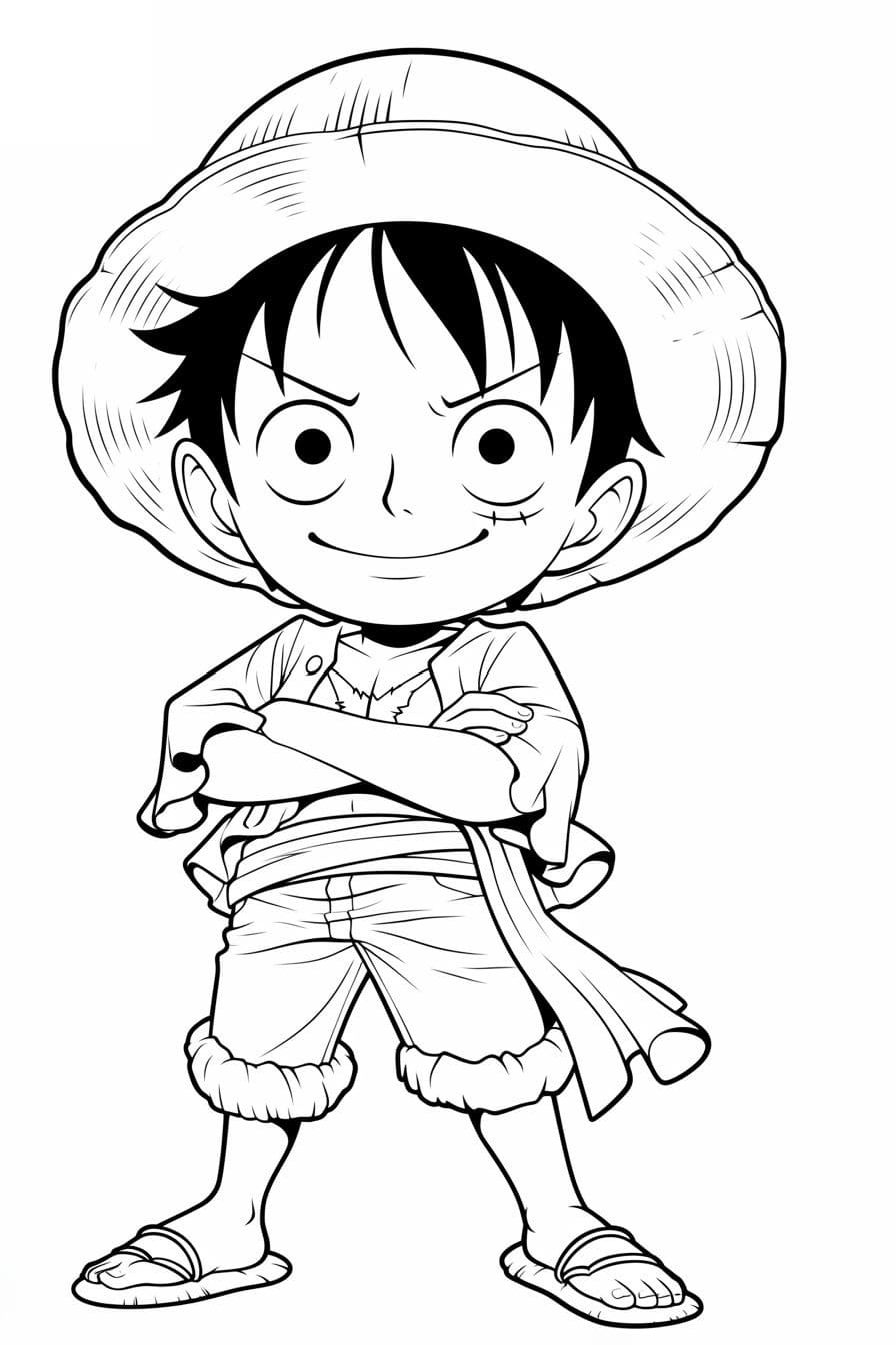 Luffy de colorat p21