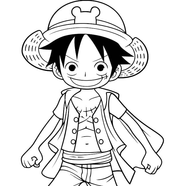 Luffy de colorat p22