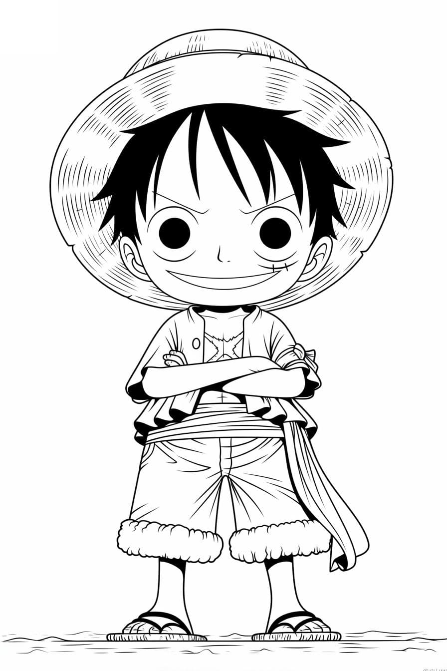 Luffy de colorat p23