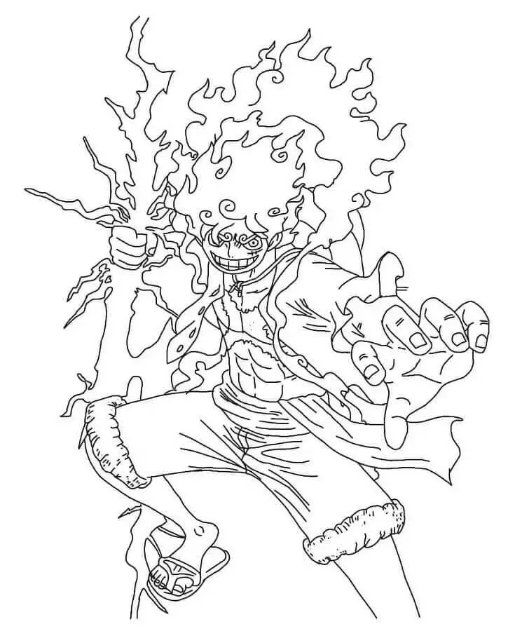 Fise de Colorat cu Luffy minunat