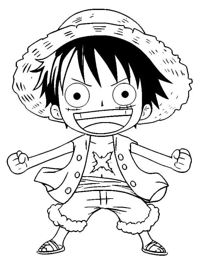 Fise de Colorat cu Micul Luffy