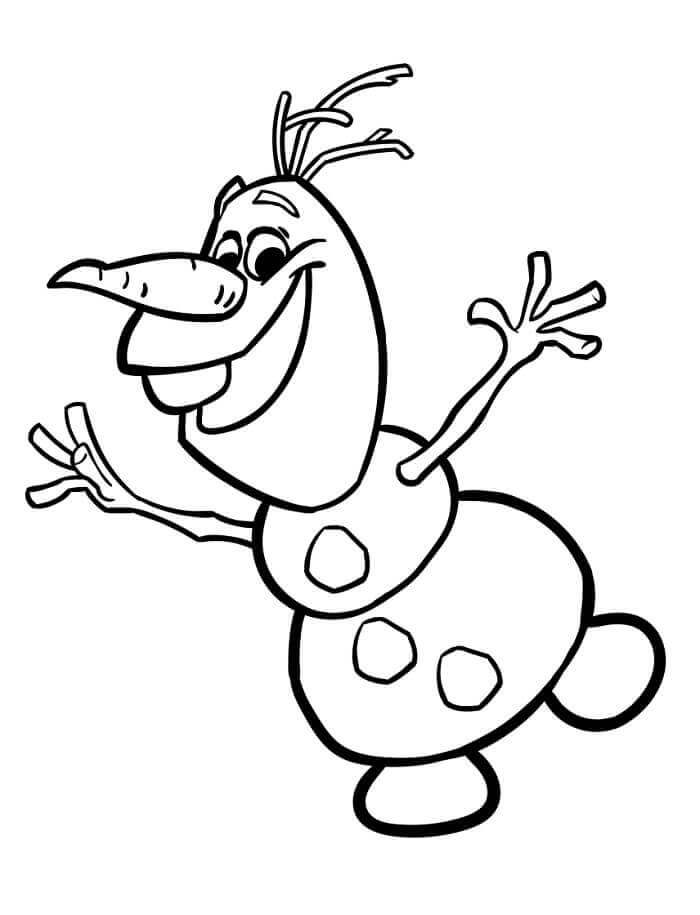 Fise de Colorat cu Olaf Disney