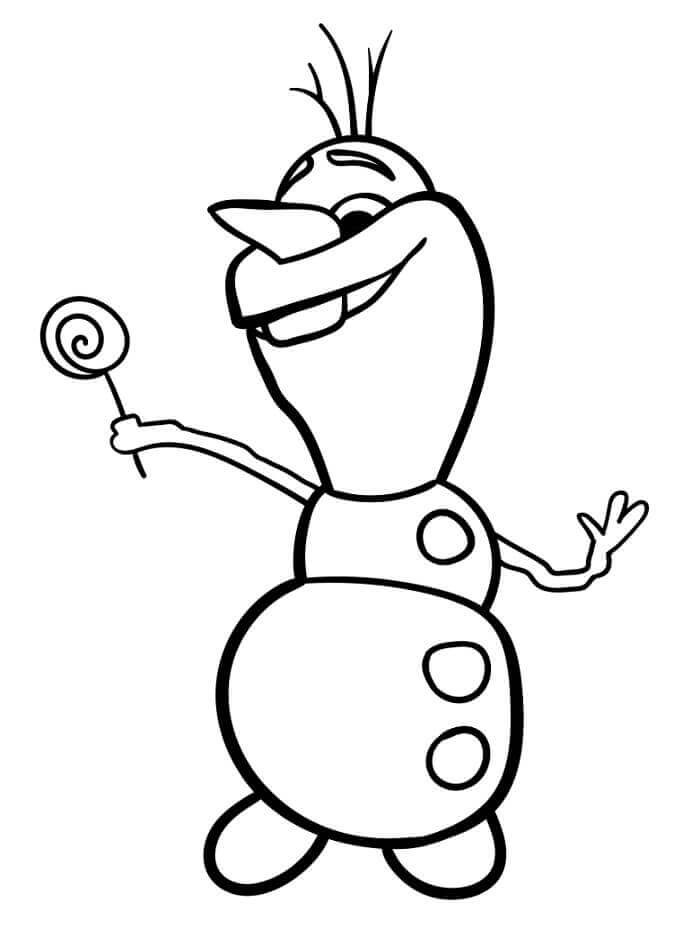 Fise de Colorat cu Olaf de desene animate