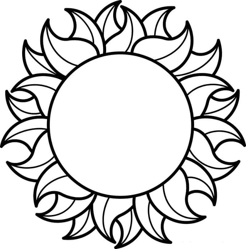 Fise de Colorat cu Soare Imprimabile Gratuite Pentru Copii