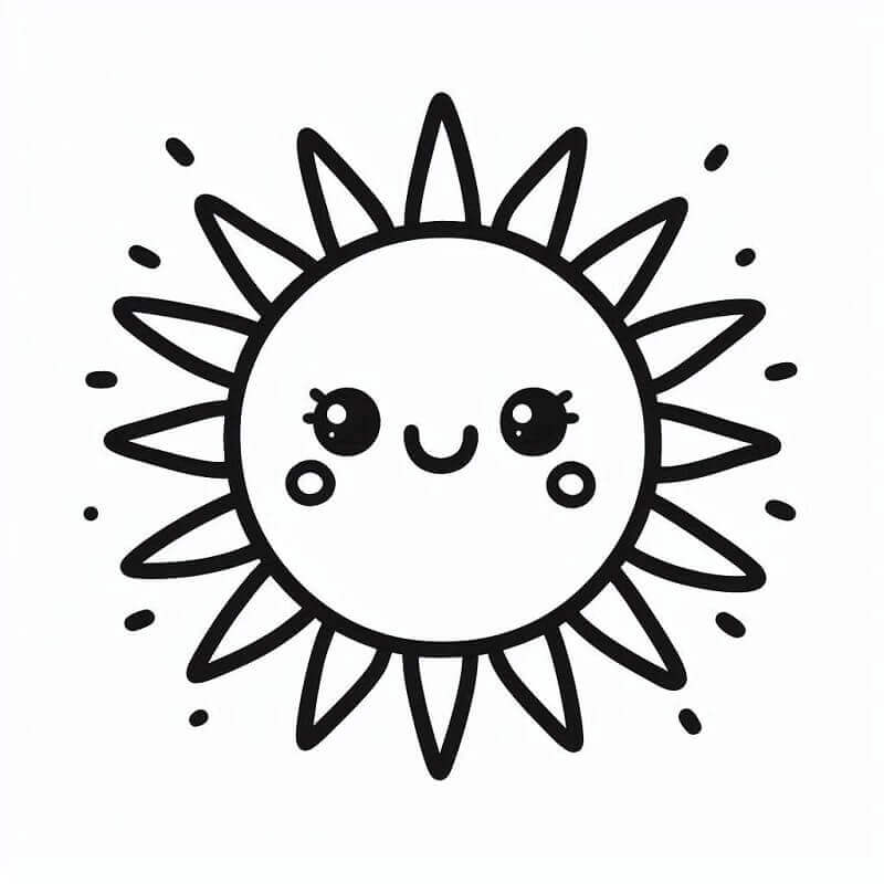 Fise de Colorat cu Soarele adorabil