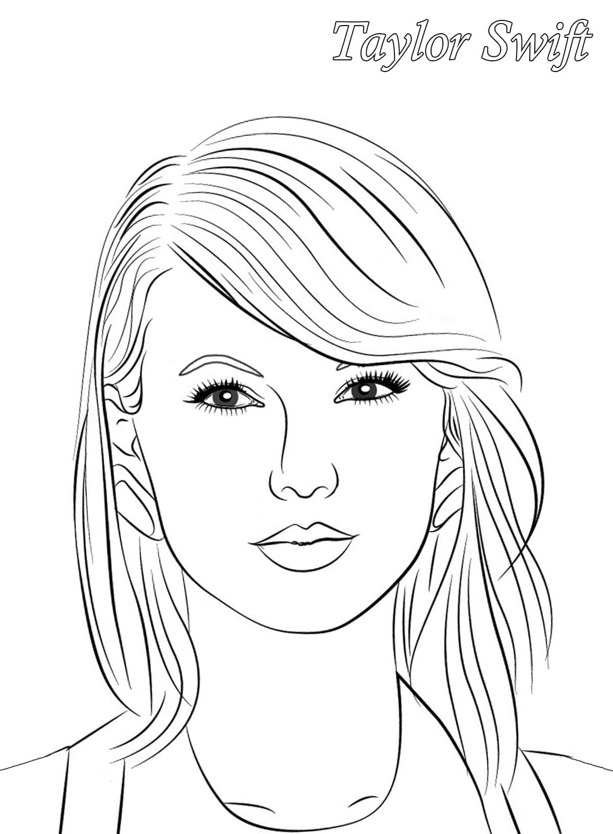 Taylor swift de colorat p03